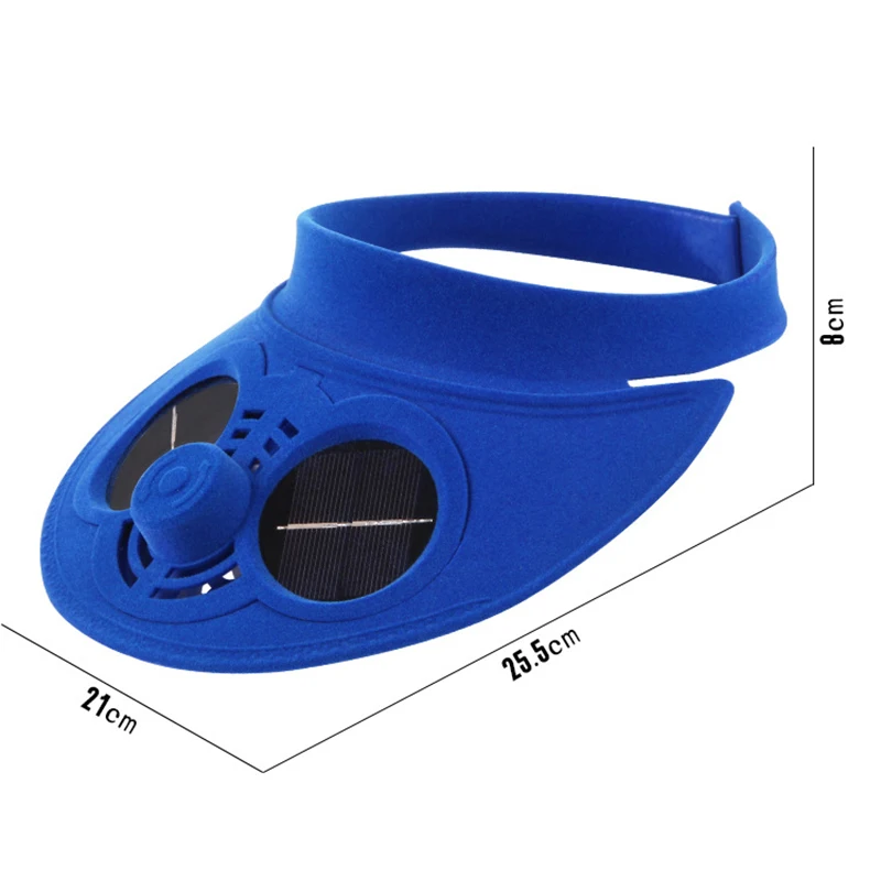 Custom Sun Block Baseball Hat Battery Powered Solar Fan Advertising