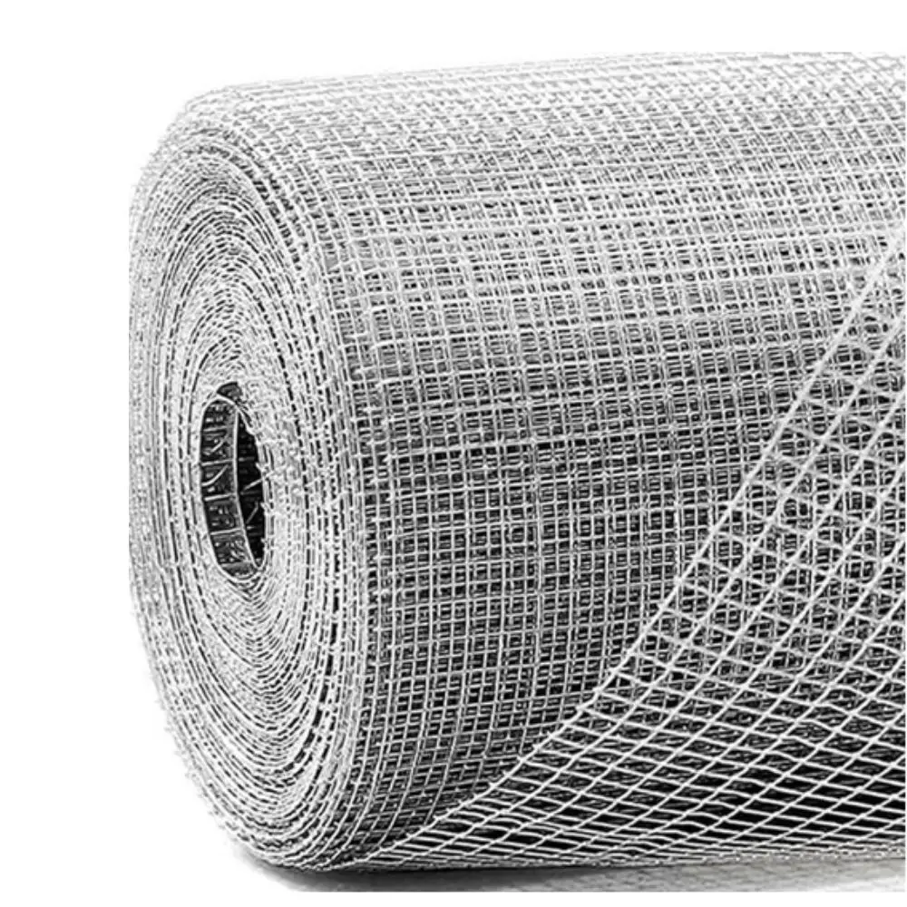 Galvanised welded wire mesh, 1/2-inch square aperture