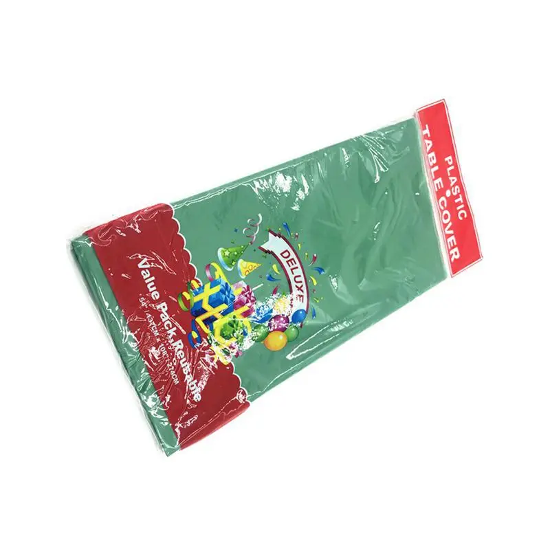 Party Printed Disposable PE Table Cover Birthday Plastic Waterproof Table Cloth Plain Solid Plastic Tablecloth Rainbow Kinshun