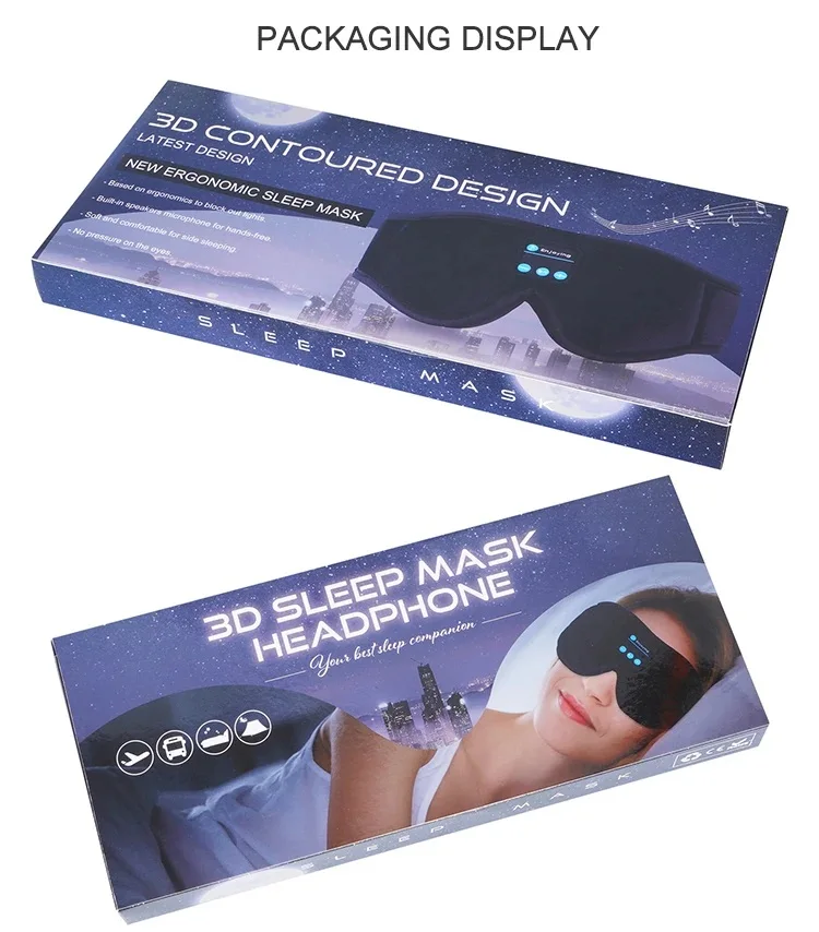 Factory Direct 3d Wireless 5.3 Bluetooth Music Eye Mask Call Binaural ...