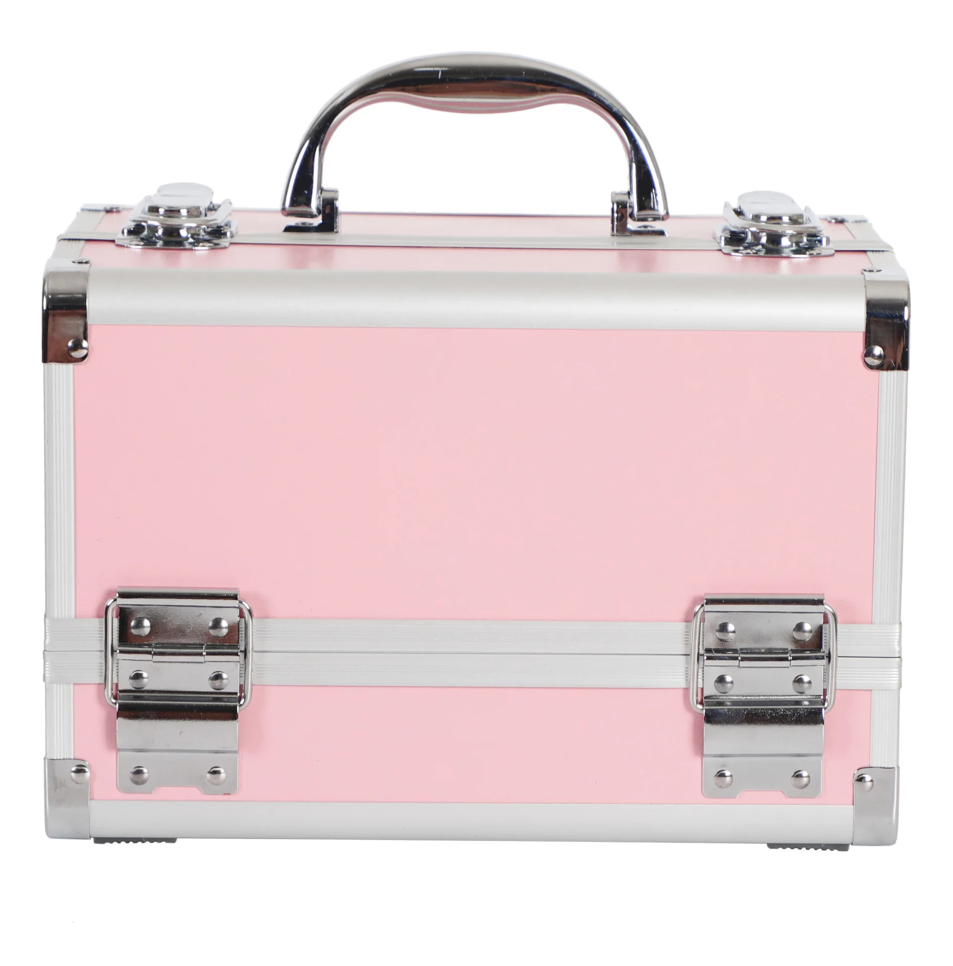 Stock Ready to Ship Makeup Train Case for Girls Cosmetic Box Trays Key  Lock Makeup Box Jewelry Storage Organizer With Mirror