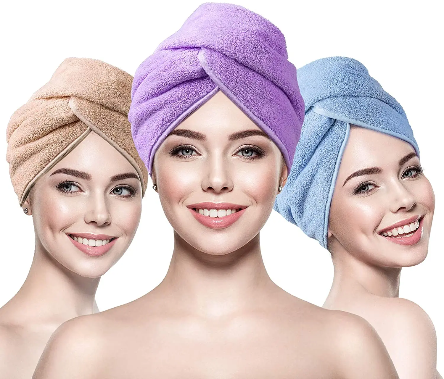 Microfiber Hair Towel,Hicober Packs Hair Turbans For Wet Hair, Drying Hair  Wrap Towels For Curly Hair Women Anti Frizz Hair Towel, Curly Hair Women,  Anti Frizz Products | Microfiber Hair Towel Wrap