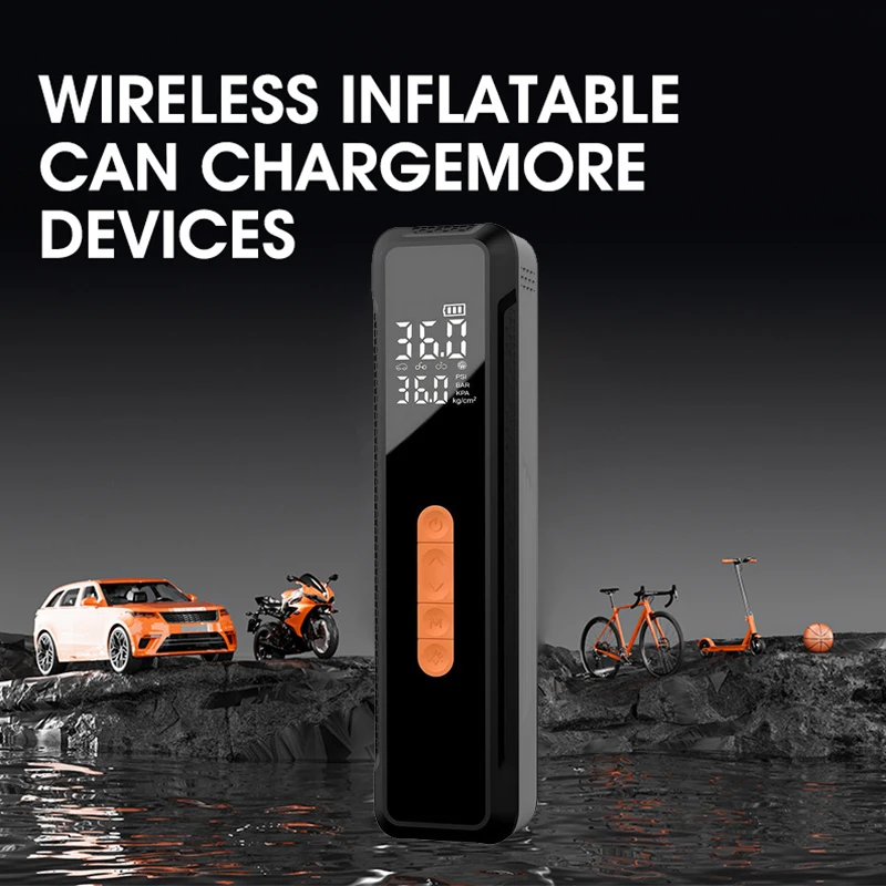 Fast Inflation Pump 150PSI Rechargeable Air Compressor Pump Electric Car Inflator Digital Screen Air Pump Cordless Tire Inflator