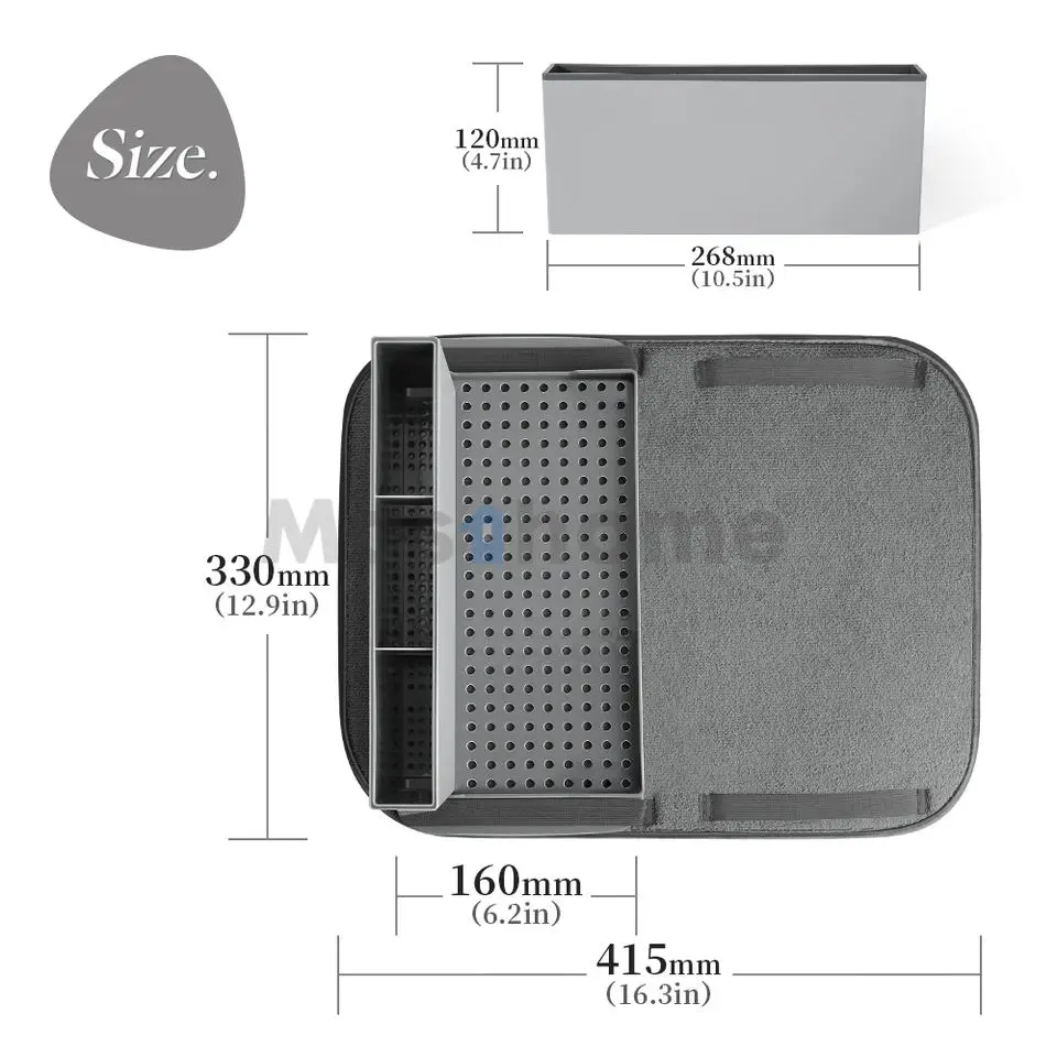 Masthome Collapsible Design Table Top Drain Bowl Cup Utensil Drying Holder Water Catching Drip Drain Tray