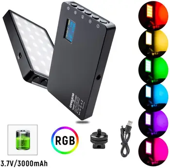 VILTROX Weeylite RB08P RGB LED Video Light Portable Mini Rechargeable on Camera Dimmable Bi-color Panel Photographic Shooting detail image