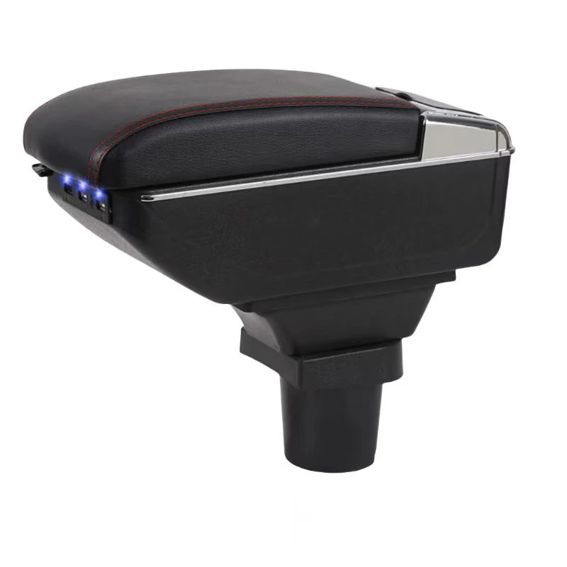 Arm Rest Box Console Box USB Charging Cup Holder Double Layer Armrest Refitting Accessories for Toyota Yaris