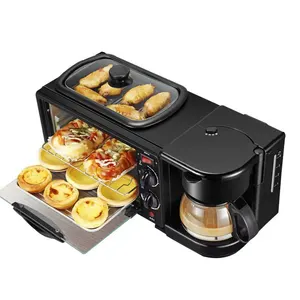 Factory Price Home Multi-function Automatic Cooking 3 in 1 Breakfast Makers Electric 3 in 1 Coffee Toast Breakfast Maker