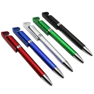 Promotional Plastic Promotional Gifts Twist Action Ballpoint Pen with Phone Holder Stand
