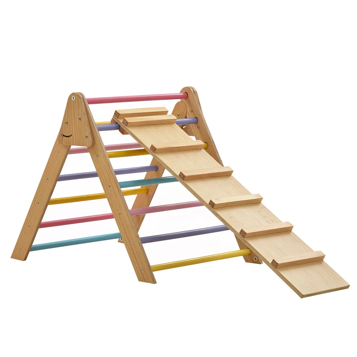 Climbing Frame Montessori Indoor Gym Baby Pickler Triangle Climber With ...