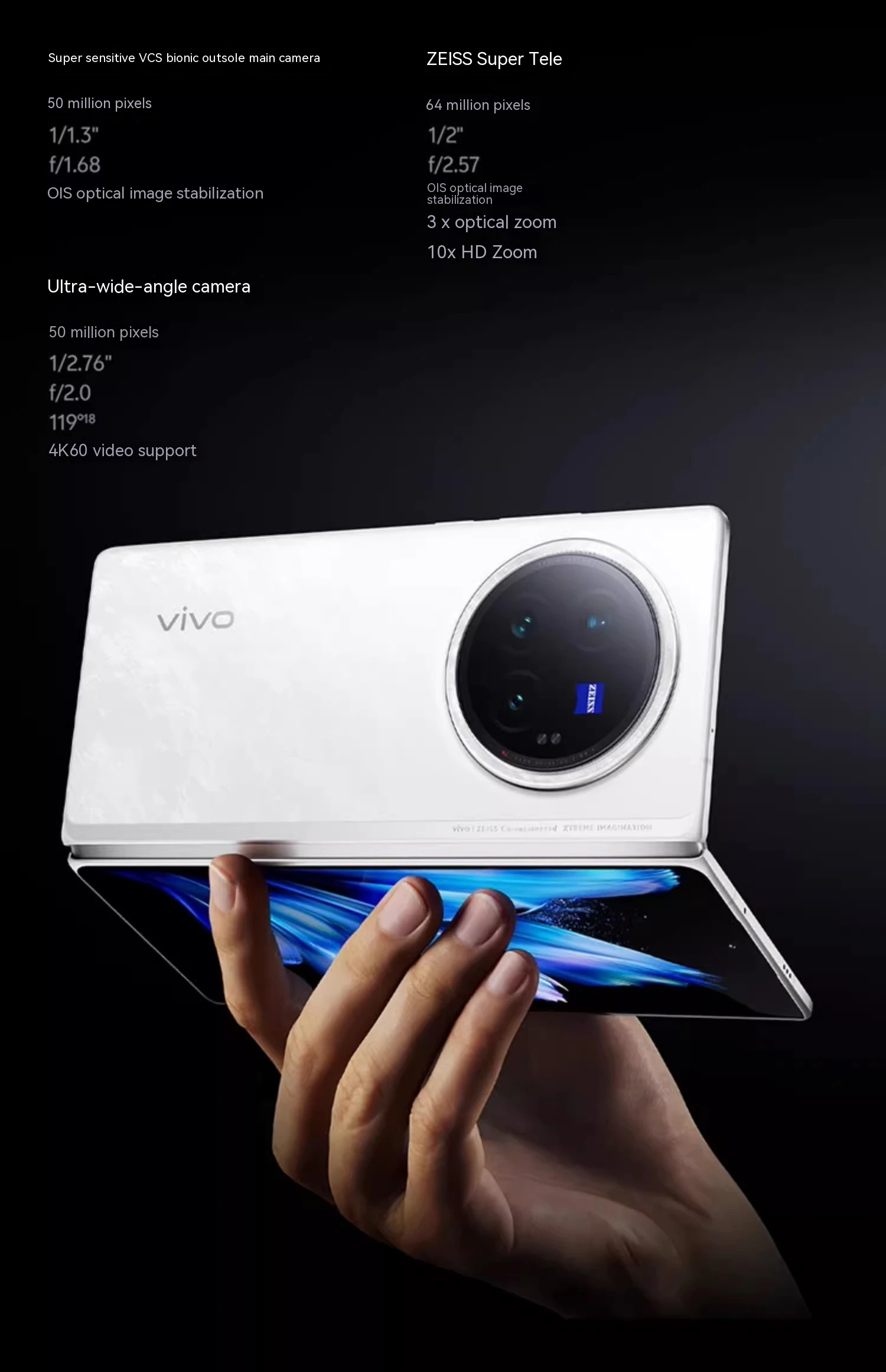 vivo X Fold 3 Pro 5G Snapdagon 8 Gen 3 Folded Screen 120Hz