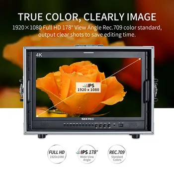SEETEC P215-9HSD-CO 21.5" Multi-format Broadcast Monitor, 3G-SDI/ /YPbPr/AV Input & Output, Loop-through detail image