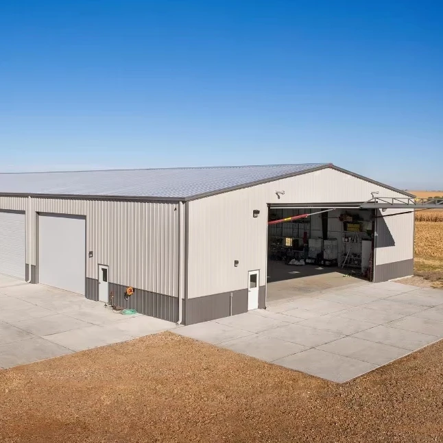 Steel Structure Car Garage Galvanized Steel Shed Small Car Garage for Parking  Prefabricated Workshop Steel Structure Warehouse