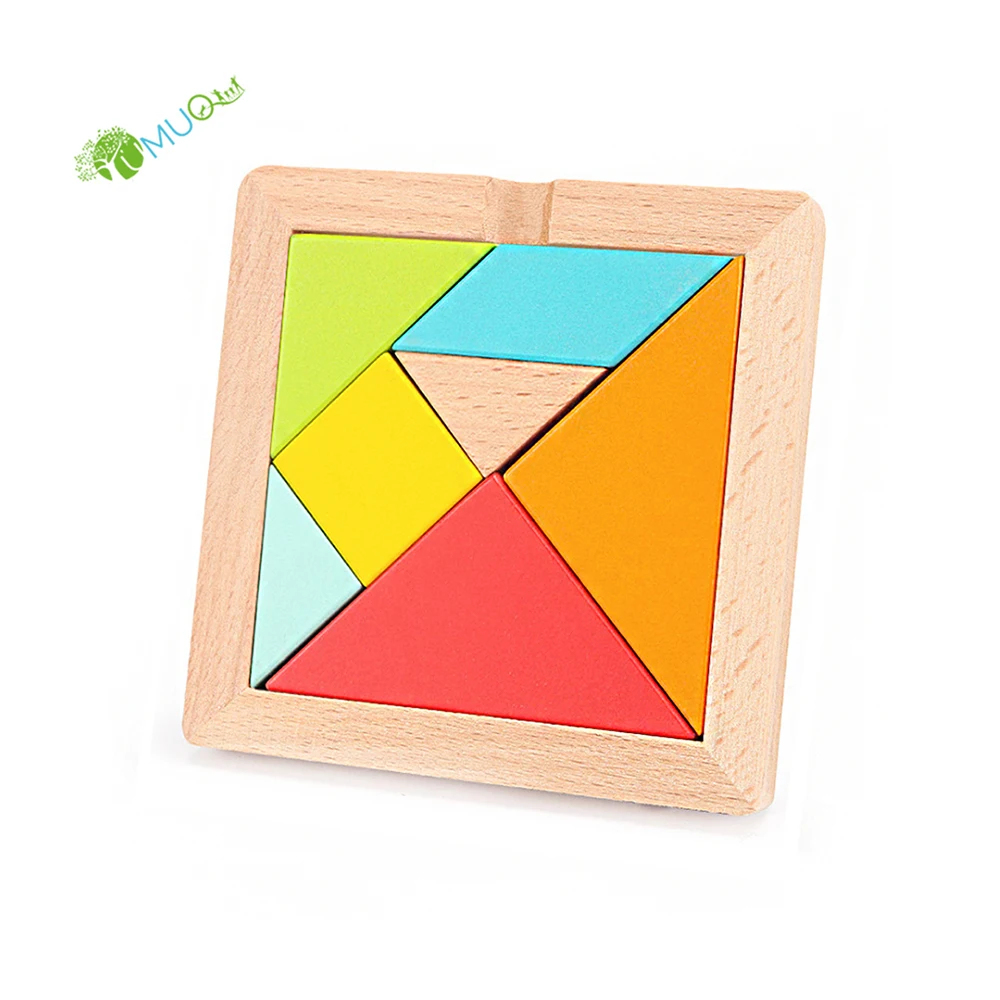 yumuq 15 x 15cm early education wooden jigsaw puzzles,wooden