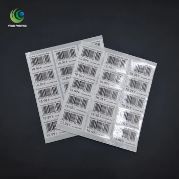 customized cheap black and white UPC barcode sticker label printing