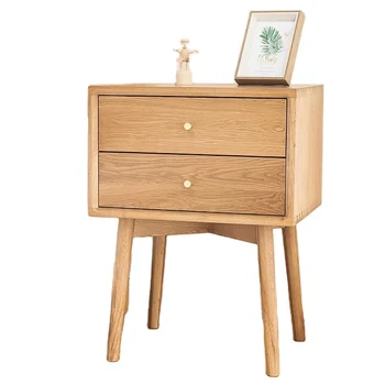 Mid Century Natural Oak Wood Night Stand Modern Bedside Table - Buy ...