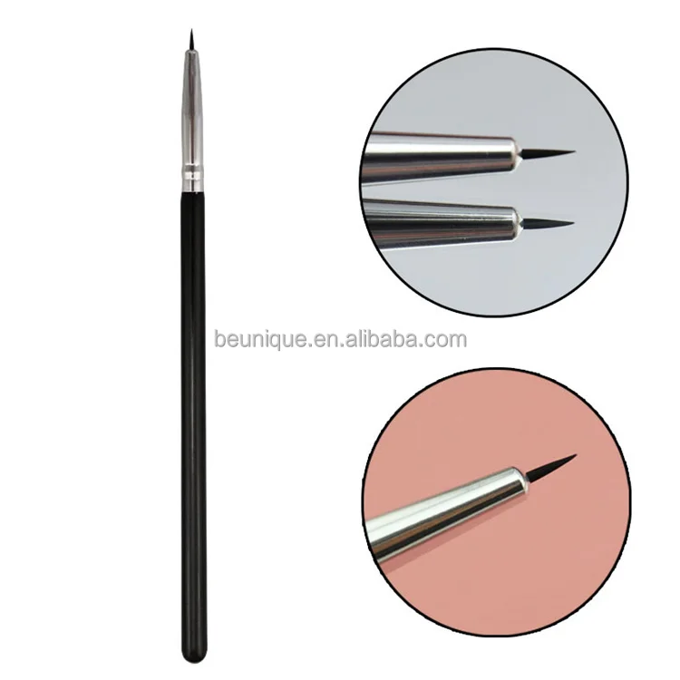 Black Brow Makeup Brush Set Concealer Eyeliner Ultra Thin White Single Private Label Large Flat Concealer Brush For Eyebrows