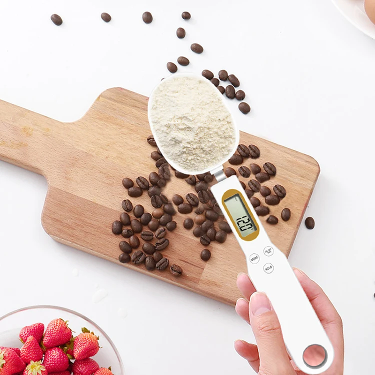 0.1g Spoon Weighing Scale, Baby Food Supplement Electronic Scale, 300g Food Weighing Balance