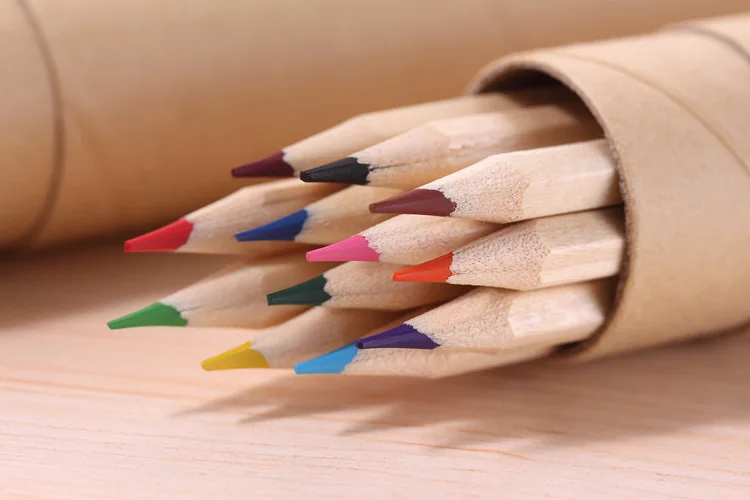 Color Pencil 12 Pack Mixed Non-Soluble Erasable Professional Students Oily Lead Sketch Painting Set Barrel Wholesale_voghion.com