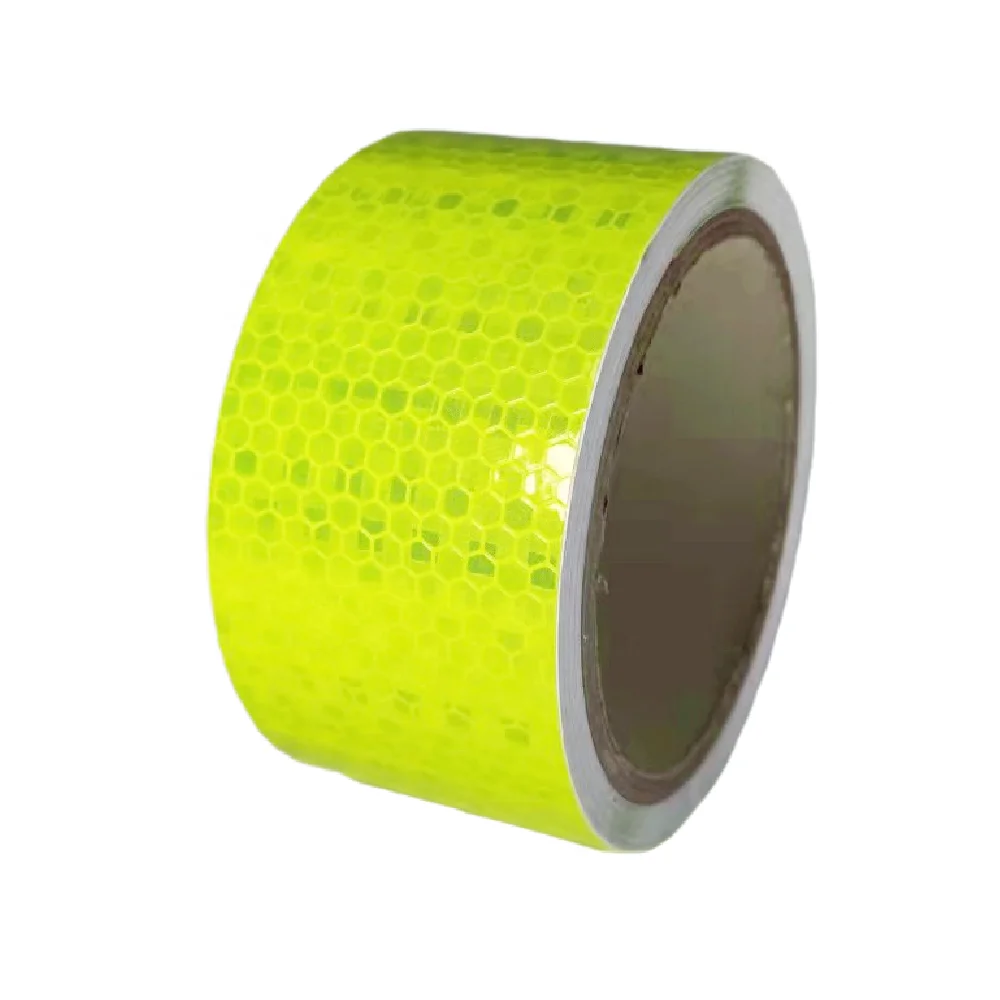 Fluorescent Yellow Pvc Honeycomb Reflective Tape Truck Sticker Car ...