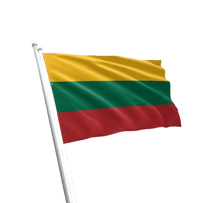 In Polyester Lithuania Cờ Đỏ Vàng Xanh: Hãy chiêm ngưỡng hình ảnh cờ Đỏ Vàng Xanh của Lithuania được in trên chất liệu Polyester đẹp mắt. Cờ này biểu tượng cho sự tôn trọng và tự hào của đất nước này. Trong hình ảnh này, bạn sẽ cảm thấy được vẻ đẹp của nó và sự tự tin của người dân Lithuania trong giai đoạn phát triển kinh tế và văn hóa.