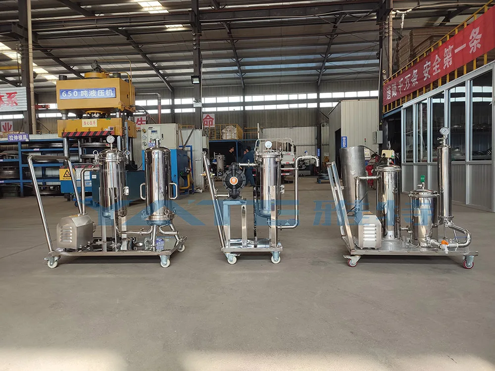 Movable Stainless Steel 304/316 Bag Filter Housing with 0.5 μm Filtration Precision and 0.6Mpa Working Pressure