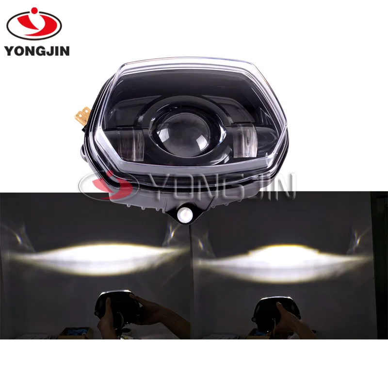 Led Headlight Front Lamp Assembly With High/low Beam For Vespa Sprint