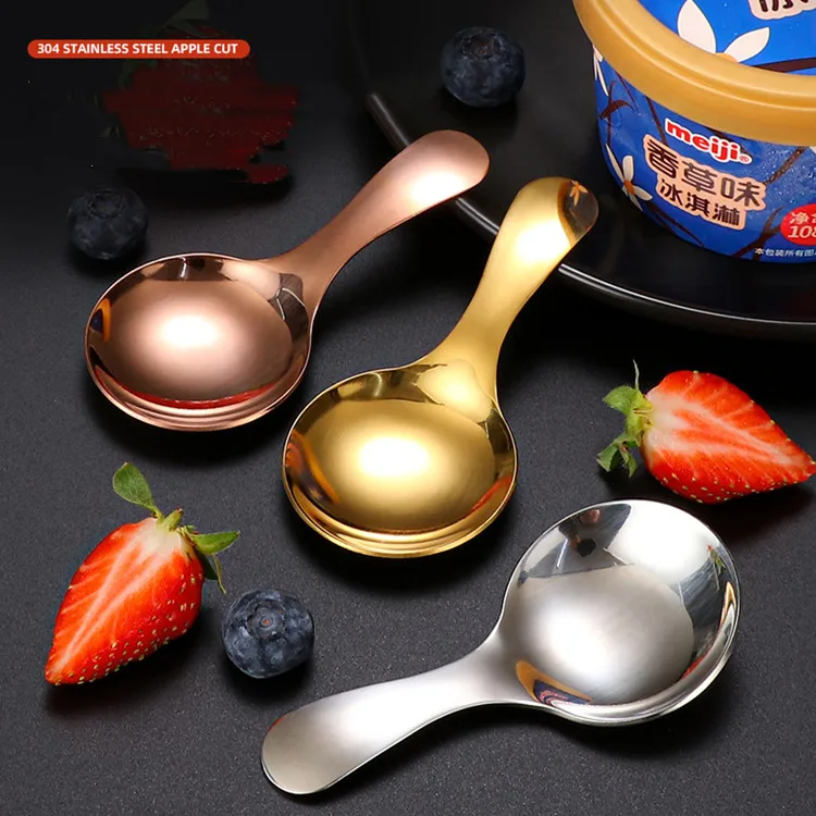 12 Mini Cuillères à Dessert En Inox 12cm - Pour Café, Glace, Confiture