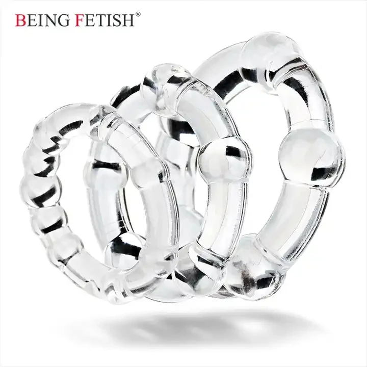 YPM 3 Colors Silicone Cock Rings Reusable Penis Rings for Men Erection Enhancing and Sex Longer Lasting Stronger