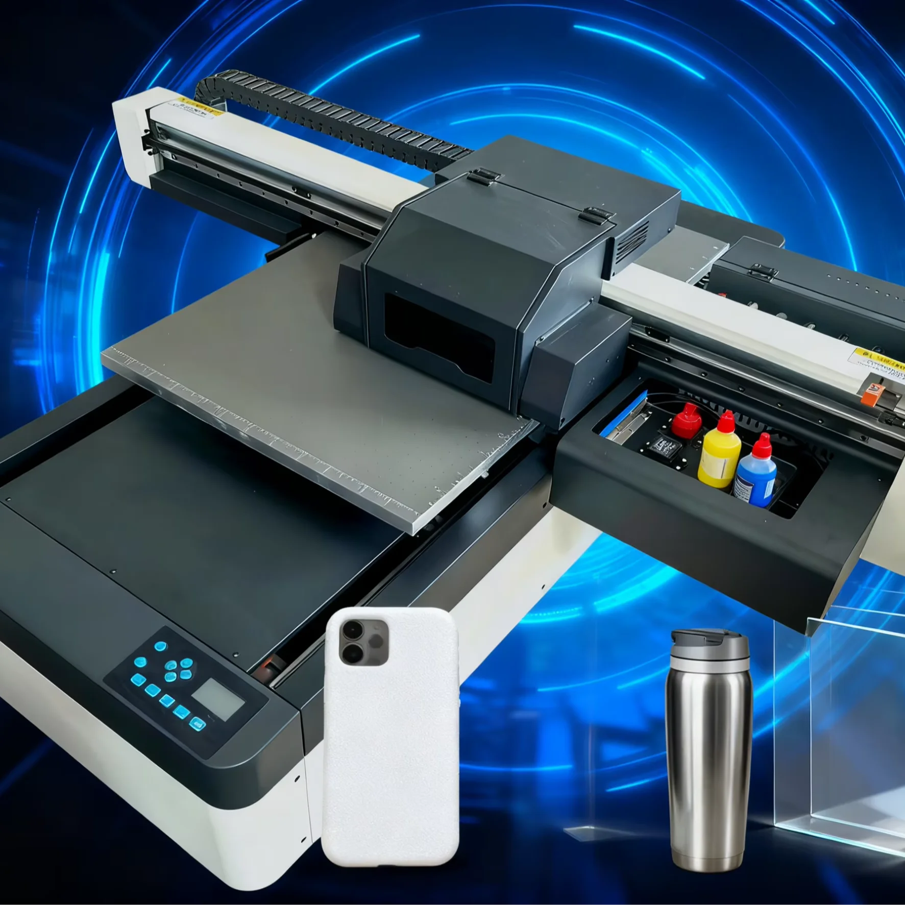 Efficient Econuo 6090 UV Flatbed Printer with Automatic Visual Positioning for Label Phone Case Acrylic Printing (New)