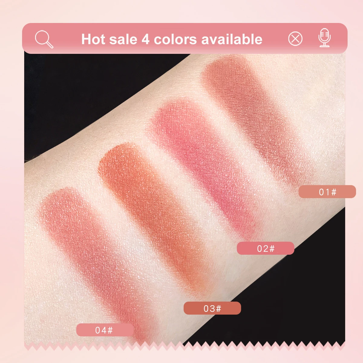 Single Color Multi Use Customized Logo Organic Waterproof Make Up Blush