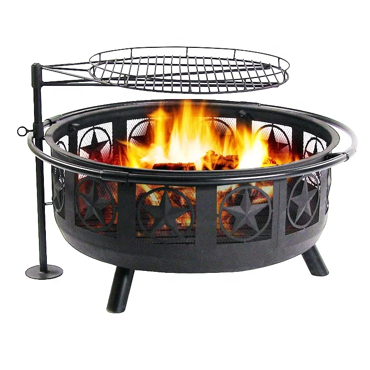 Outdoor Wood Burner Charcoal Firepit Fire Pit Large Steel Patio ...