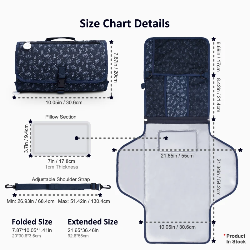 Portable Diaper Changing Pad Waterproof Travel Changing Pad Baby Diaper