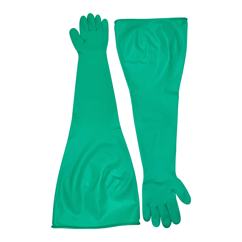 Nitrile Rubber Long Arm Gloves Scientific Research Experimental ...