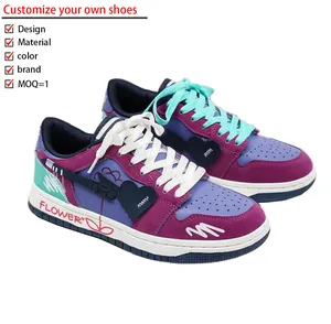 Designer Men's Luxury Thick Sole Sneakers High Quality Custom Leather Skateboard Shoes Soft Breathable Cloth EVA Spring Walking