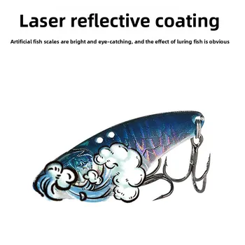 Custom Metal Vib Dragon Tooth Luya Artificial Hard Bait Lure Fishing Gear for Far Cast with Hooks Wholesale – Metal Jig – view 4