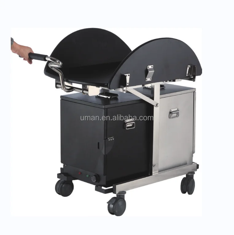 тележка для румсервиса hm7609. комплектация сервировочной тележки room-service. рум оборудование. торговое оборудование золото. тележка сервировочная metaltecnica 313a.