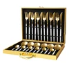 Oro + blanco 24 PCs con caja de madera