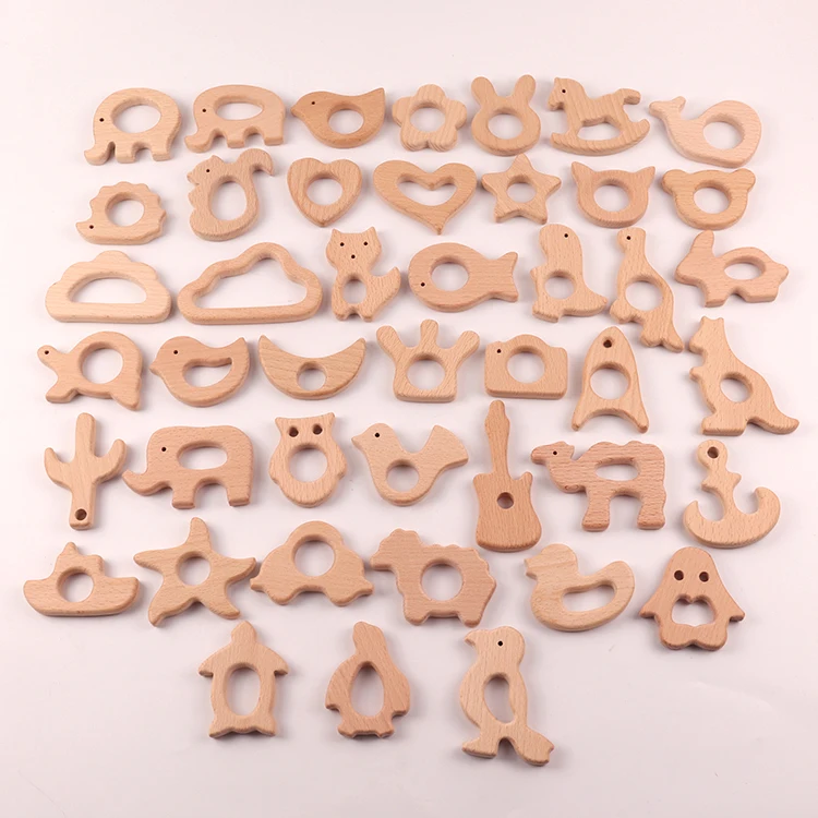 Fashional Wholesale Funny Multi Size Beech Wood teething toy Baby