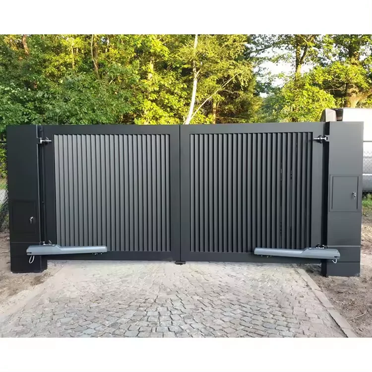 Automatic Double Panels Swing Style Iron Driveway Gates Latest Main Gate Designs Decorative Aluminum Gates