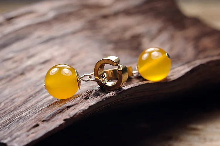 XR Anime Cartoon Vegetto Potara Ball Earrings Black Son Goku Zamasu Z Fusion Earrings Cosplay Jewelry Agate