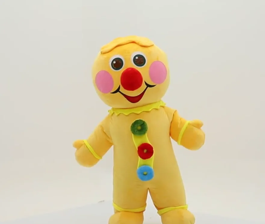 Festivals Carnival Halloween Inflatable Mascot Costumes Gingerbread Man 2.2m Inflation Clothing for Adults Walking Cosplay Wear