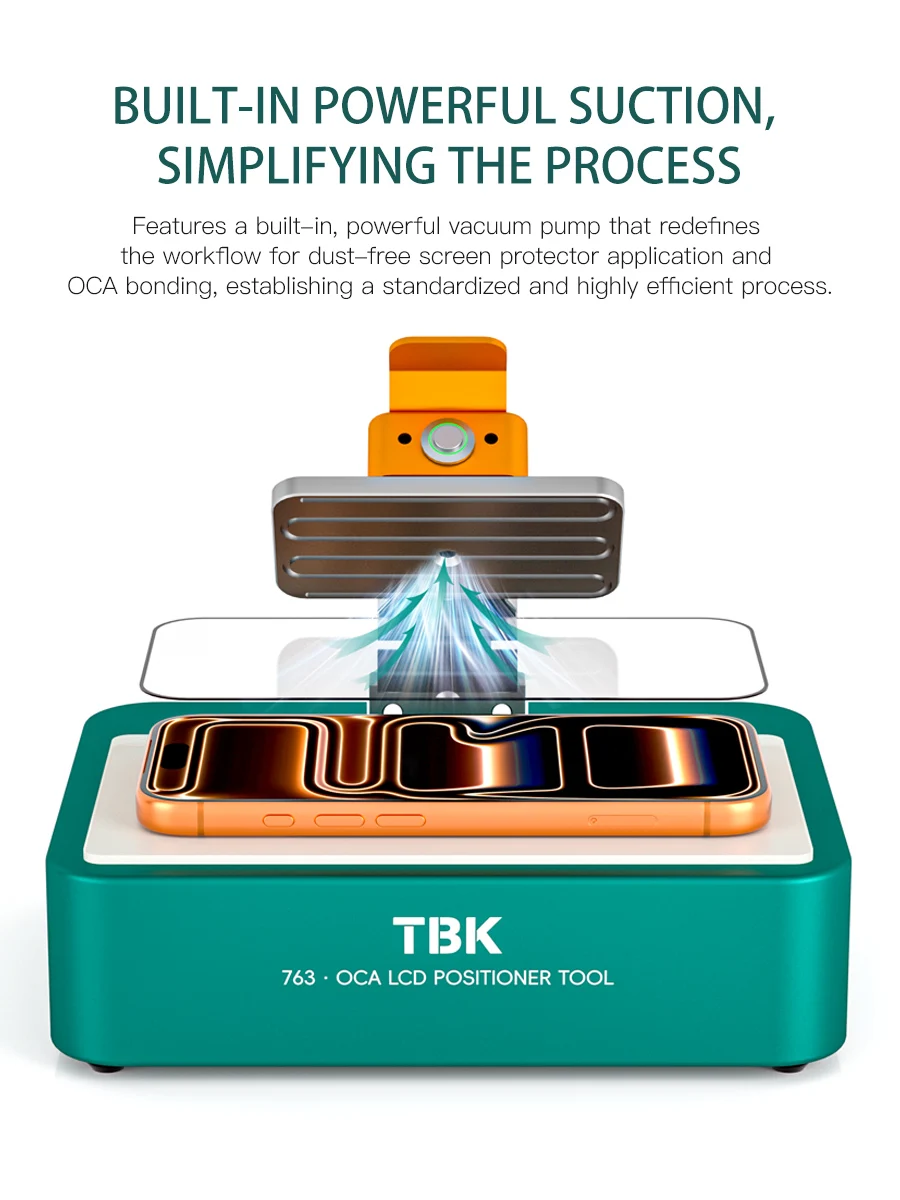 TBK 763 Vacuum OCA LCD Screen Positioner Accurate Screen Protector Laminating Positioning Repair Equipment for Mobile Phone LCD