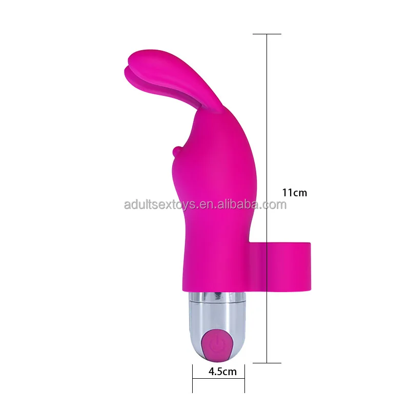 2 in 1 Rechargeable Rabbit Bullet Vibrator With 10 Powerful Vibration Waterproof Magic Finger Vibrator