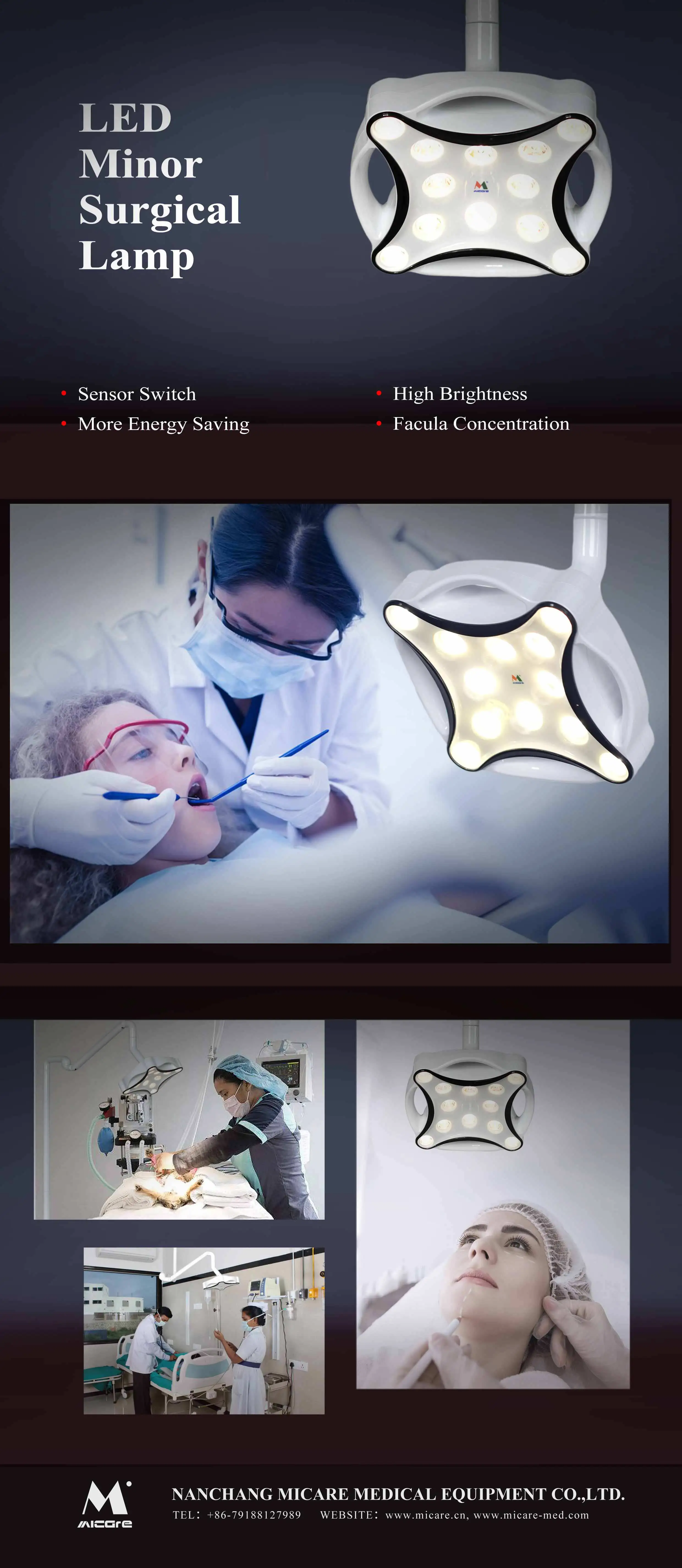 JD1700 LED Minor Ceiling Surgical Lamp Shadowless Light Operating Lamp for veterinary lamp surgery manufacture