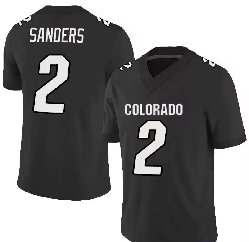 In Stock 2023 New Playerr 2 Sanders Colorado Buffalo Football Jersey Colorado College Football 