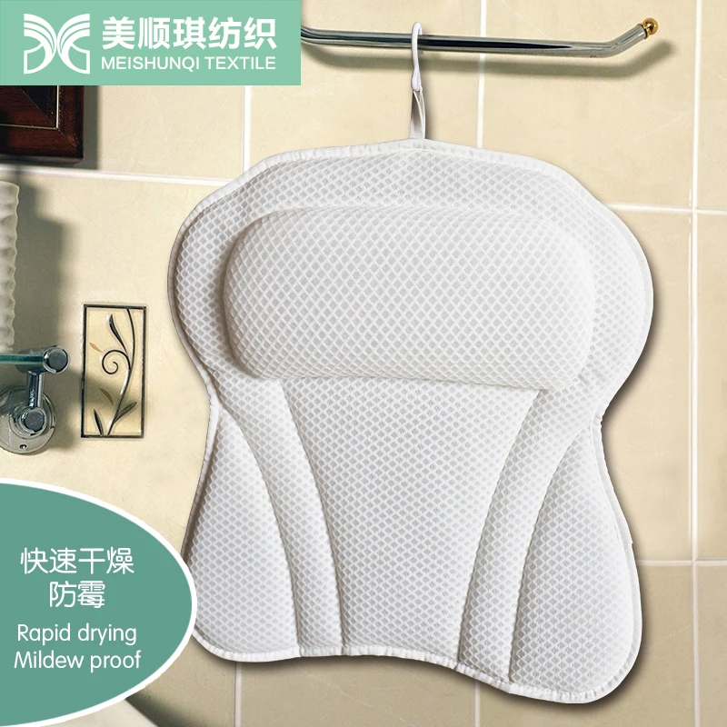 Bath Pillow 3d 4d Air Mesh Thick  Bathtub Pillow Back Neck   Support Pillow Spa Cushion