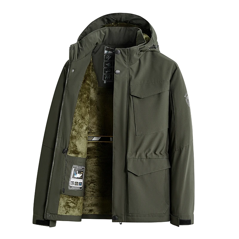 Custom Fur Lining Winter Waterproof Mens Jacket Parka - Buy Parka ...