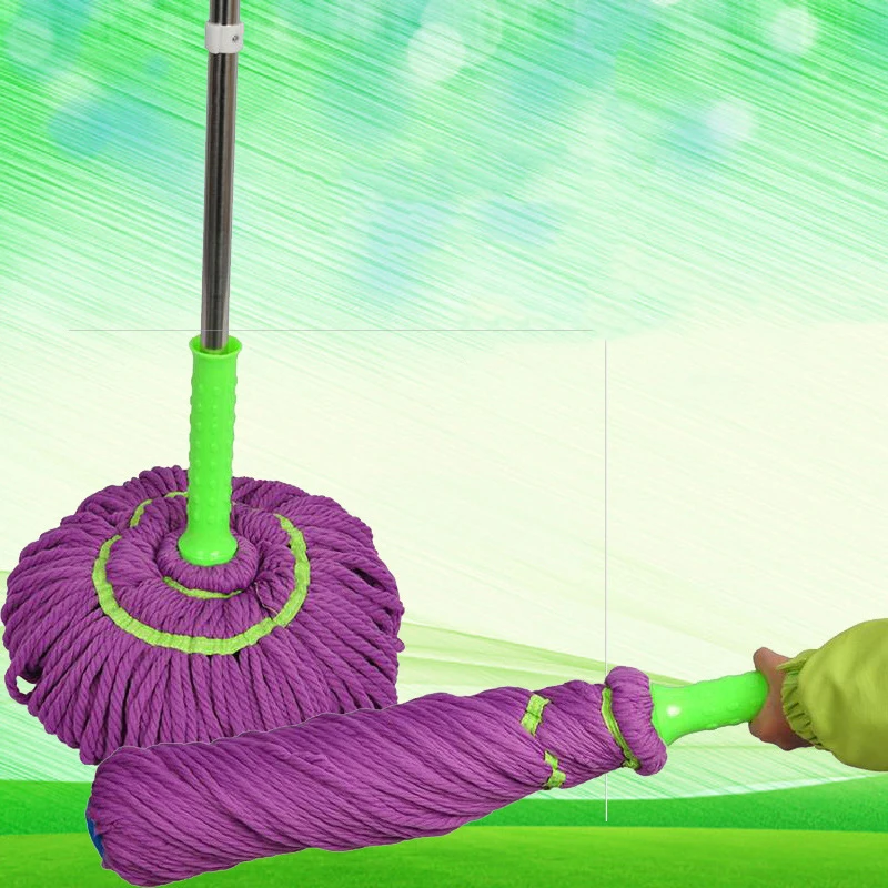 WS427 High Quality Purple Lockable Microfiber Mop Household Durable Dry Mop Collapsible Squeeze Water Wet Mop