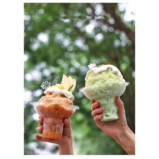 Heißer Verkauf: Transparente,Blumenförmige Einweg-dessertbecher Aus Kunststoff Für Eiscreme Und Obst – Ideal Für Sundae