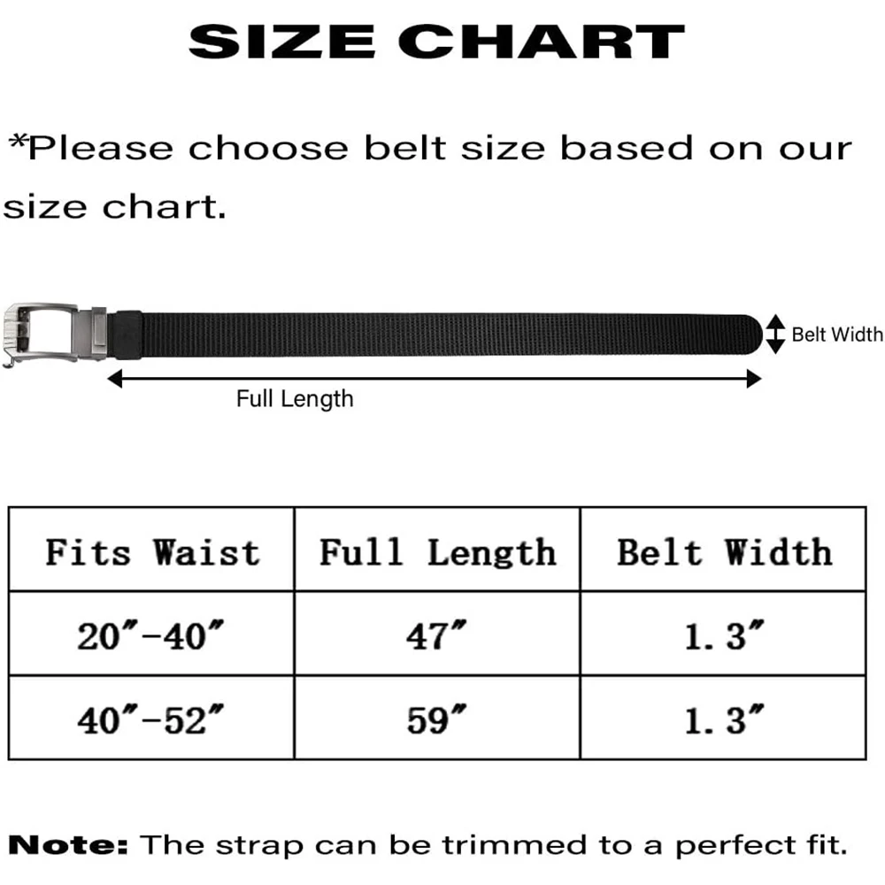 Wholesale Wear-resistant Ratchet Belt Nylon Web Tactical Belt with Automatic Slide Buckle Adjustable